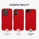 Laptop, Telefoane si Tablete - Telefoane mobile si accesorii - Accesorii Telefoane - Huse telefoane - Husa Kwmobile pentru iPhone 17e/16e, protectie la socuri, silicon, rosu clasic - Infinity.ro