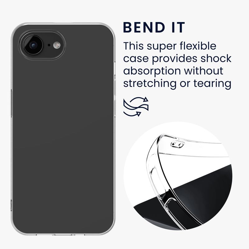Laptop, Telefoane si Tablete - Telefoane mobile si accesorii - Accesorii Telefoane - Huse telefoane - Husa Kwmobile pentru iPhone 17e/16e, protectie la socuri, silicon, transparent - Infinity.ro