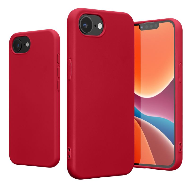 Laptop, Telefoane si Tablete - Telefoane mobile si accesorii - Accesorii Telefoane - Huse telefoane - Husa Kwmobile pentru iPhone 17e/16e, protectie la socuri, silicon, rosu rodie - Infinity.ro