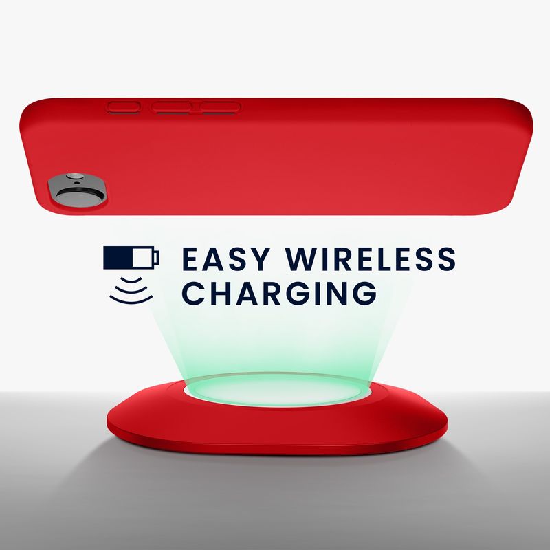 Laptop, Telefoane si Tablete - Telefoane mobile si accesorii - Accesorii Telefoane - Huse telefoane - Husa Kwmobile pentru iPhone 17e/16e, protectie la socuri, silicon, rosu clasic - Infinity.ro