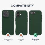 Laptop, Telefoane si Tablete - Telefoane mobile si accesorii - Accesorii Telefoane - Huse telefoane - Husa Kwmobile pentru iPhone 17e/16e, protectie la socuri, silicon, verde inchis - Infinity.ro