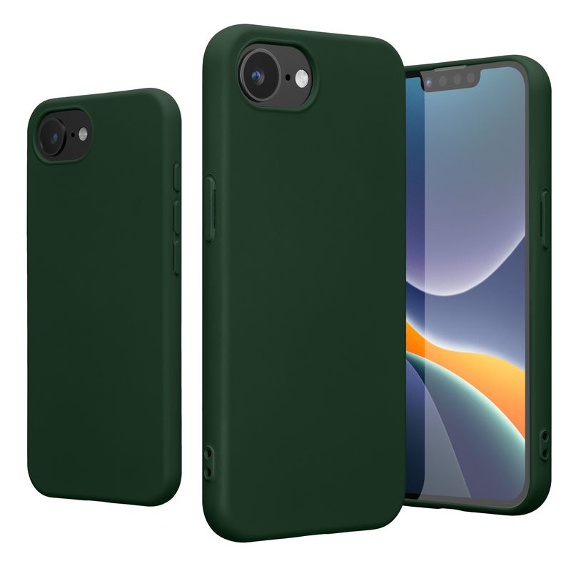 Laptop, Telefoane si Tablete - Telefoane mobile si accesorii - Accesorii Telefoane - Huse telefoane - Husa Kwmobile pentru iPhone 17e/16e, protectie la socuri, silicon, verde inchis - Infinity.ro