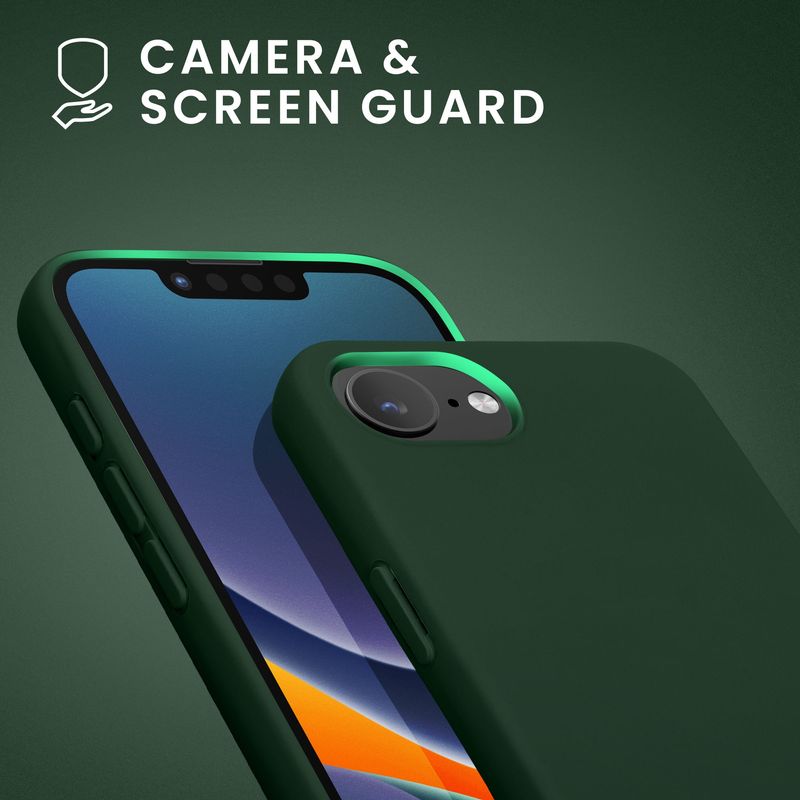 Laptop, Telefoane si Tablete - Telefoane mobile si accesorii - Accesorii Telefoane - Huse telefoane - Husa Kwmobile pentru iPhone 17e/16e, protectie la socuri, silicon, verde inchis - Infinity.ro