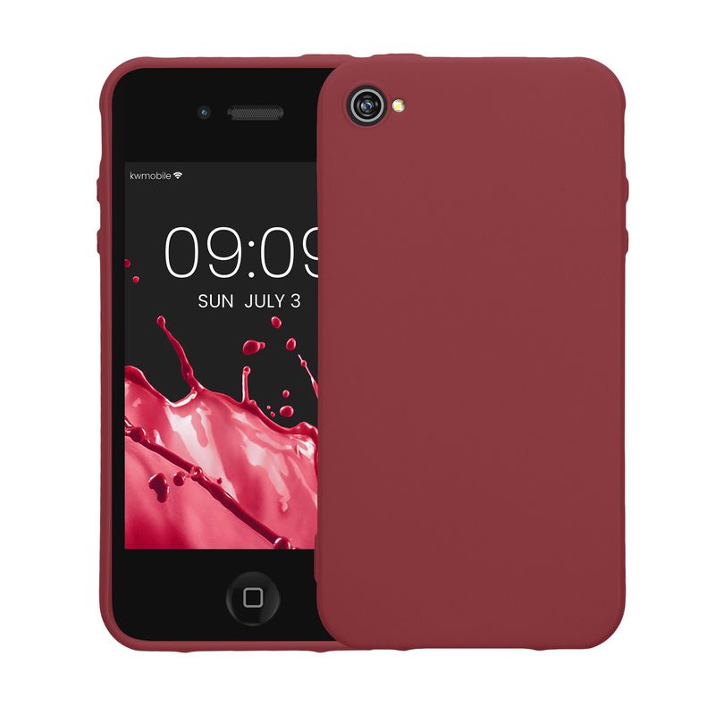 Laptop, Telefoane si Tablete - Telefoane mobile si accesorii - Accesorii Telefoane - Huse telefoane - Husa Kwmobile pentru iPhone 4/4S, incarcare wireless, anti-alunecare, silicon, mov - Infinity.ro