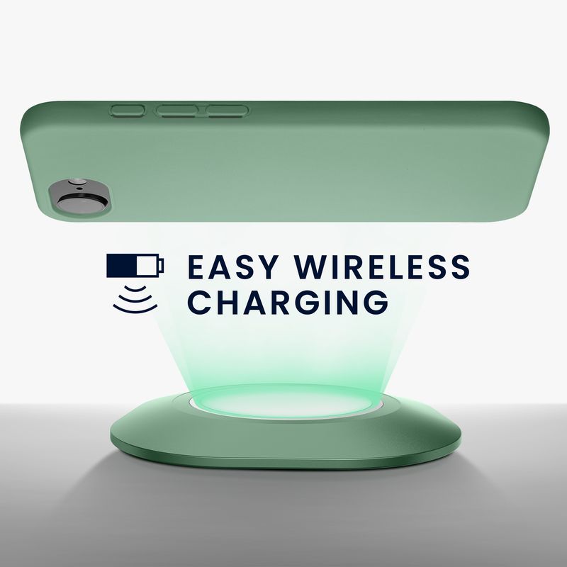 Laptop, Telefoane si Tablete - Telefoane mobile si accesorii - Accesorii Telefoane - Huse telefoane - Husa Kwmobile pentru iPhone 17e/16e, protectie la socuri, silicon, verde ceramica - Infinity.ro