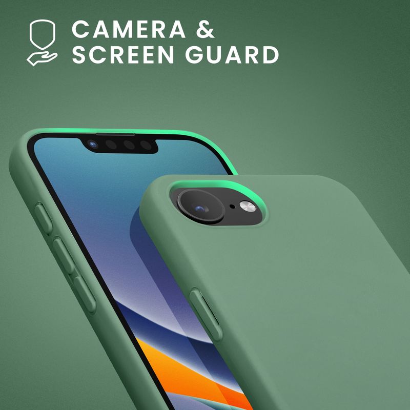 Laptop, Telefoane si Tablete - Telefoane mobile si accesorii - Accesorii Telefoane - Huse telefoane - Husa Kwmobile pentru iPhone 17e/16e, protectie la socuri, silicon, verde ceramica - Infinity.ro