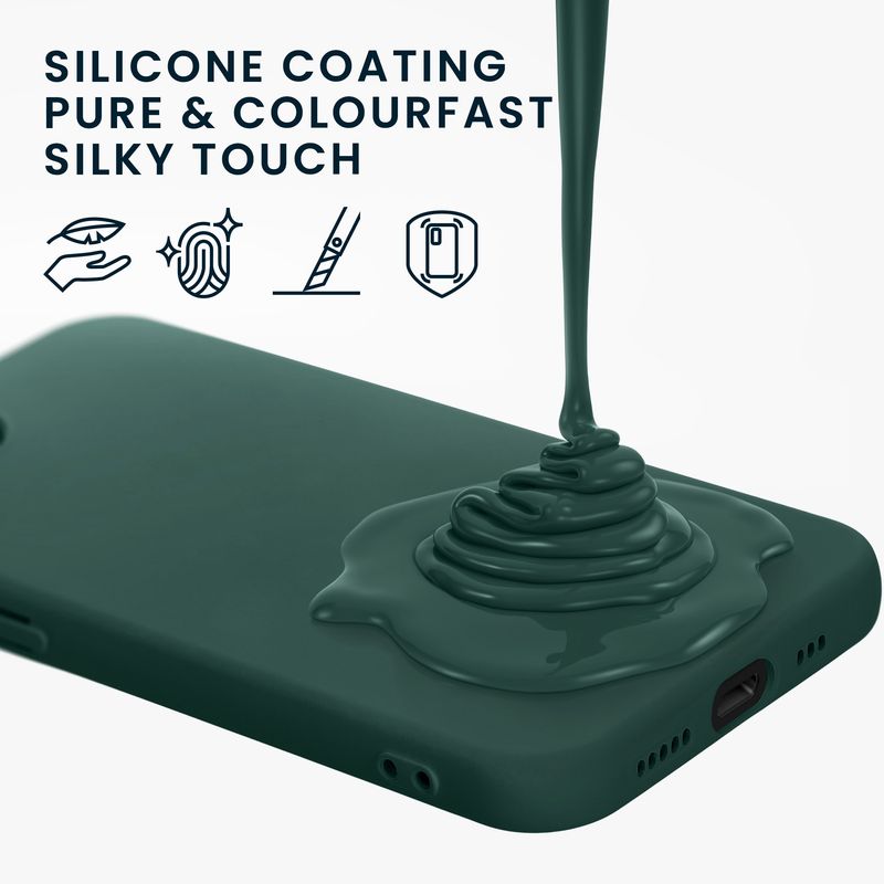 Laptop, Telefoane si Tablete - Telefoane mobile si accesorii - Accesorii Telefoane - Huse telefoane - Husa Kwmobile pentru iPhone 17e/16e, protectie la socuri, silicon, verde padure - Infinity.ro