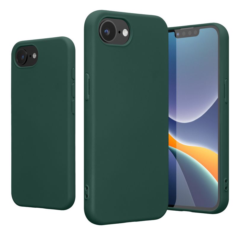 Laptop, Telefoane si Tablete - Telefoane mobile si accesorii - Accesorii Telefoane - Huse telefoane - Husa Kwmobile pentru iPhone 17e/16e, protectie la socuri, silicon, verde padure - Infinity.ro