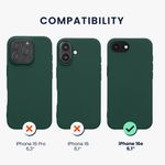 Laptop, Telefoane si Tablete - Telefoane mobile si accesorii - Accesorii Telefoane - Huse telefoane - Husa Kwmobile pentru iPhone 17e/16e, protectie la socuri, silicon, verde padure - Infinity.ro