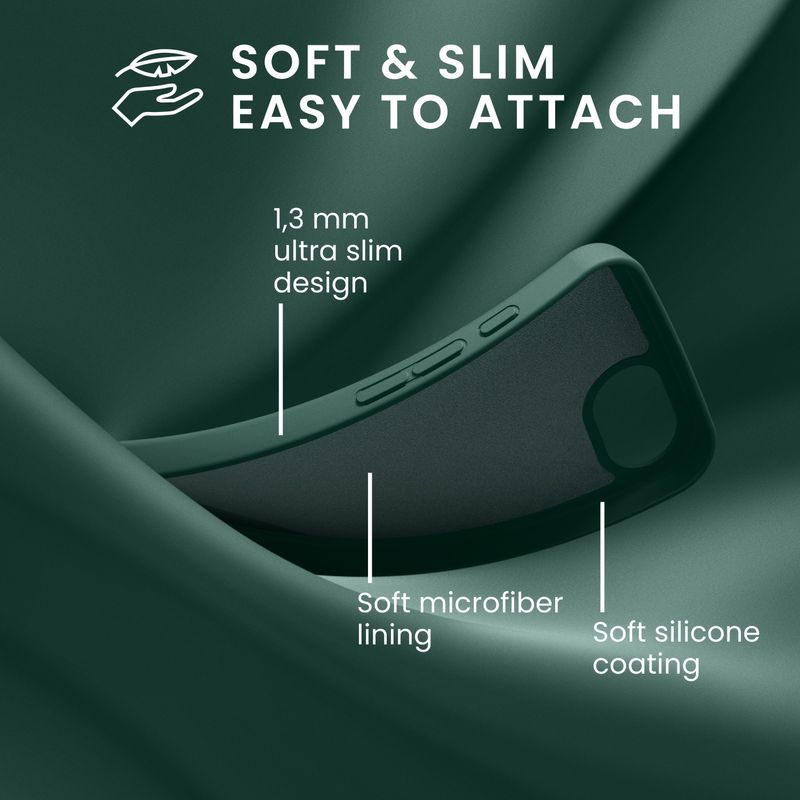 Laptop, Telefoane si Tablete - Telefoane mobile si accesorii - Accesorii Telefoane - Huse telefoane - Husa Kwmobile pentru iPhone 17e/16e, protectie la socuri, silicon, verde padure - Infinity.ro