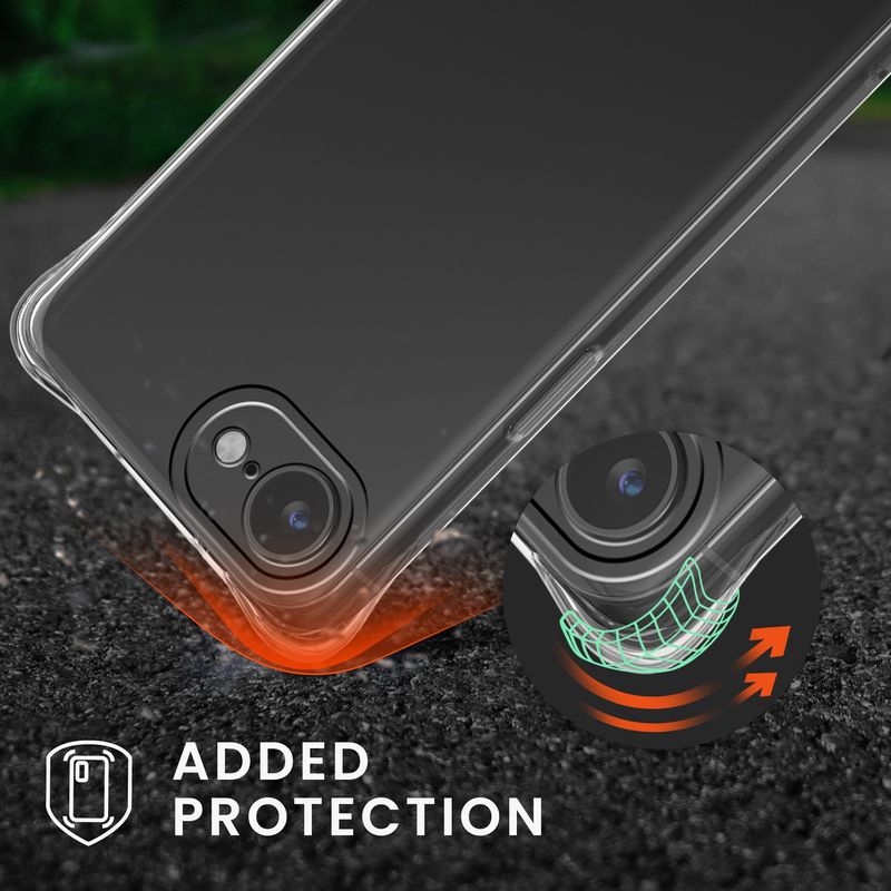 Laptop, Telefoane si Tablete - Telefoane mobile si accesorii - Accesorii Telefoane - Huse telefoane - Husa Kwmobile pentru iPhone 17e/16e, protectie la socuri, TPU, negru, transparent - Infinity.ro