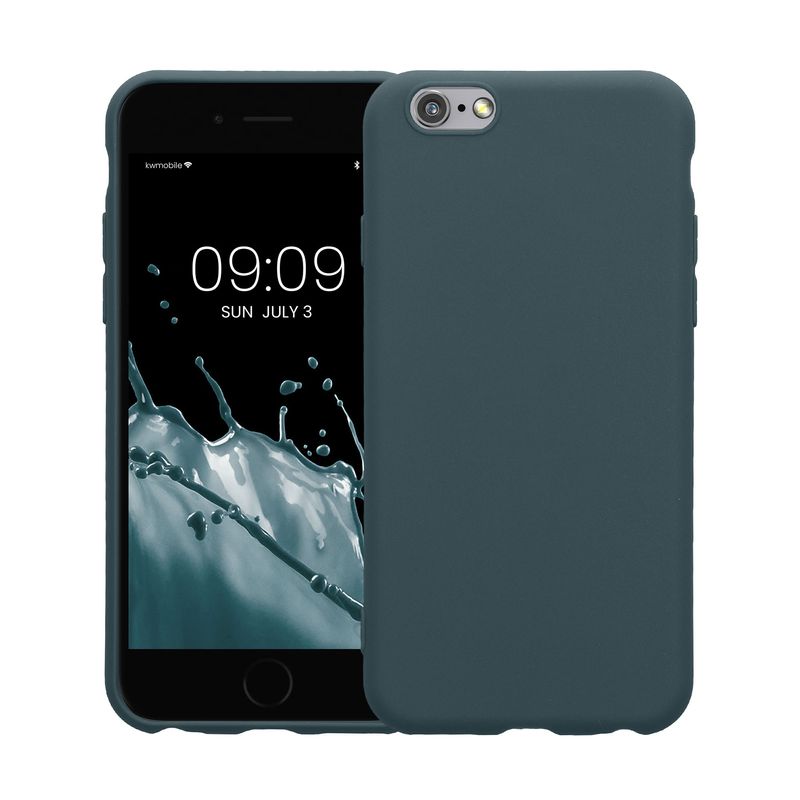 Laptop, Telefoane si Tablete - Telefoane mobile si accesorii - Accesorii Telefoane - Huse telefoane - Husa Kwmobile pentru iPhone 6/6S, incarcare wireless, silicon, gri - Infinity.ro