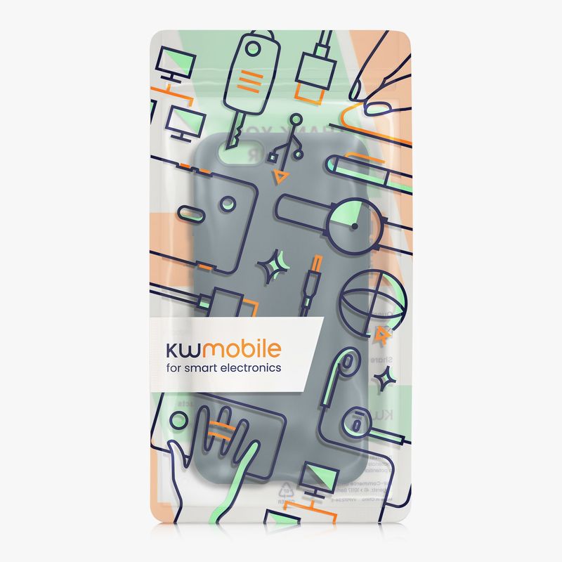 Laptop, Telefoane si Tablete - Telefoane mobile si accesorii - Accesorii Telefoane - Huse telefoane - Husa Kwmobile pentru iPhone 6/6S, incarcare wireless, silicon, gri - Infinity.ro