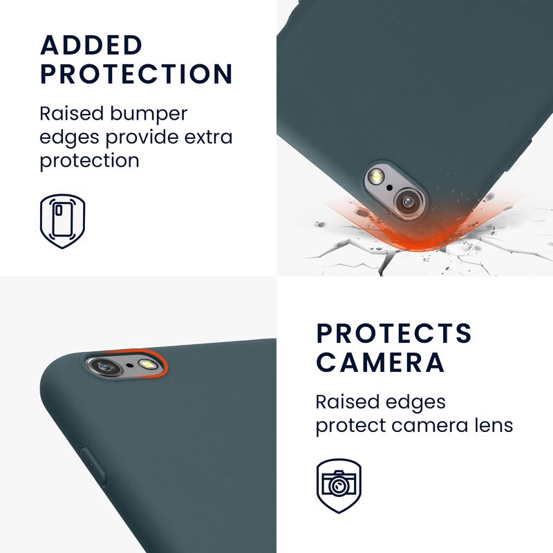 Laptop, Telefoane si Tablete - Telefoane mobile si accesorii - Accesorii Telefoane - Huse telefoane - Husa Kwmobile pentru iPhone 6/6S, incarcare wireless, silicon, gri - Infinity.ro