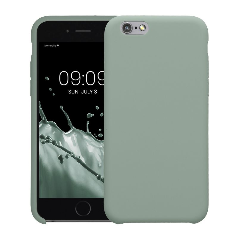 Laptop, Telefoane si Tablete - Telefoane mobile si accesorii - Accesorii Telefoane - Huse telefoane - Husa Kwmobile pentru iPhone 6/6S, incarcare wireless, silicon, verde - Infinity.ro