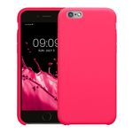 Laptop, Telefoane si Tablete - Telefoane mobile si accesorii - Accesorii Telefoane - Huse telefoane - Husa Kwmobile pentru iPhone 6/6S, incarcare wireless, silicon, roz - Infinity.ro