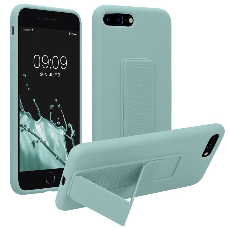Laptop, Telefoane si Tablete - Telefoane mobile si accesorii - Accesorii Telefoane - Huse telefoane - Husa Kwmobile pentru iPhone 7 Plus/8 Plus, functie stand, silicon, verde - Infinity.ro