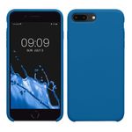 Laptop, Telefoane si Tablete - Telefoane mobile si accesorii - Accesorii Telefoane - Huse telefoane - Husa Kwmobile pentru iPhone 7 Plus/8 Plus, incarcare wireless, anti-alunecare, silicon, albastru - Infinity.ro