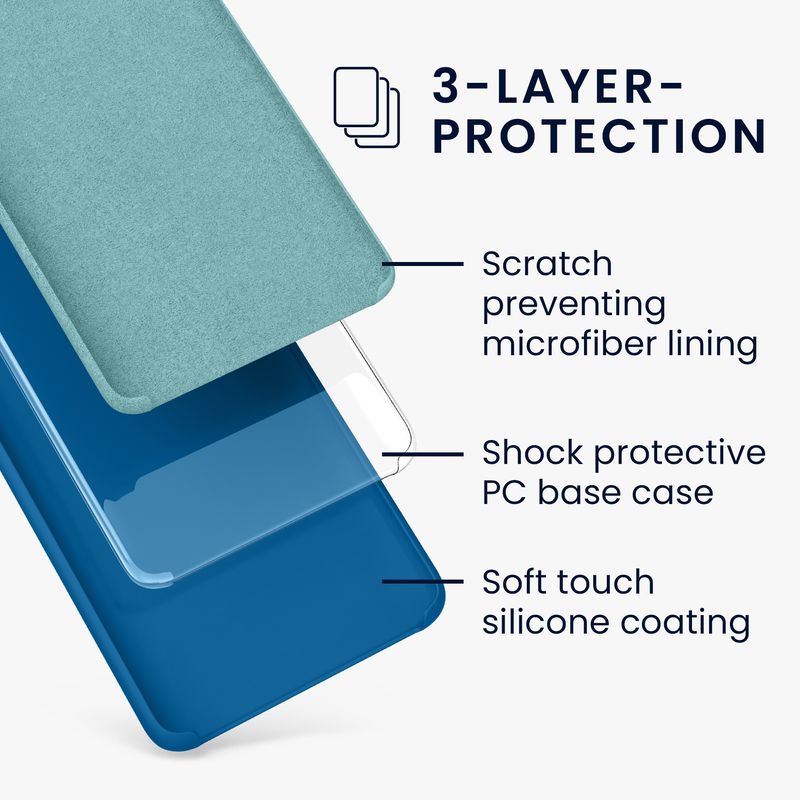 Laptop, Telefoane si Tablete - Telefoane mobile si accesorii - Accesorii Telefoane - Huse telefoane - Husa Kwmobile pentru iPhone 7 Plus/8 Plus, incarcare wireless, anti-alunecare, silicon, albastru - Infinity.ro