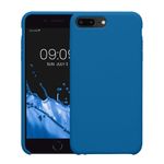 Laptop, Telefoane si Tablete - Telefoane mobile si accesorii - Accesorii Telefoane - Huse telefoane - Husa Kwmobile pentru iPhone 7 Plus/8 Plus, incarcare wireless, anti-alunecare, silicon, albastru - Infinity.ro