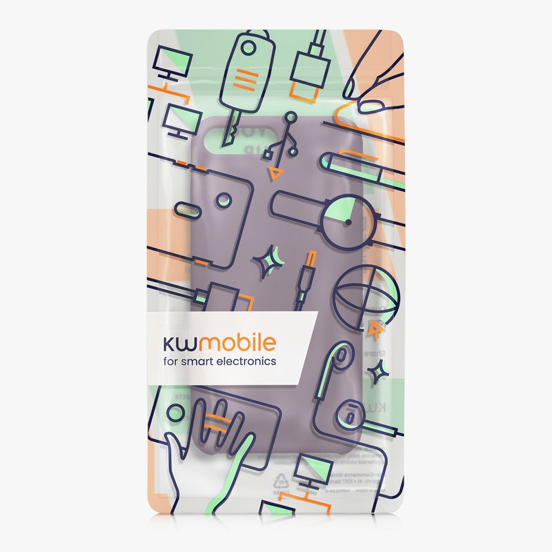 Laptop, Telefoane si Tablete - Telefoane mobile si accesorii - Accesorii Telefoane - Huse telefoane - Husa Kwmobile pentru iPhone 7 Plus/8 Plus, incarcare wireless, silicon, mov - Infinity.ro