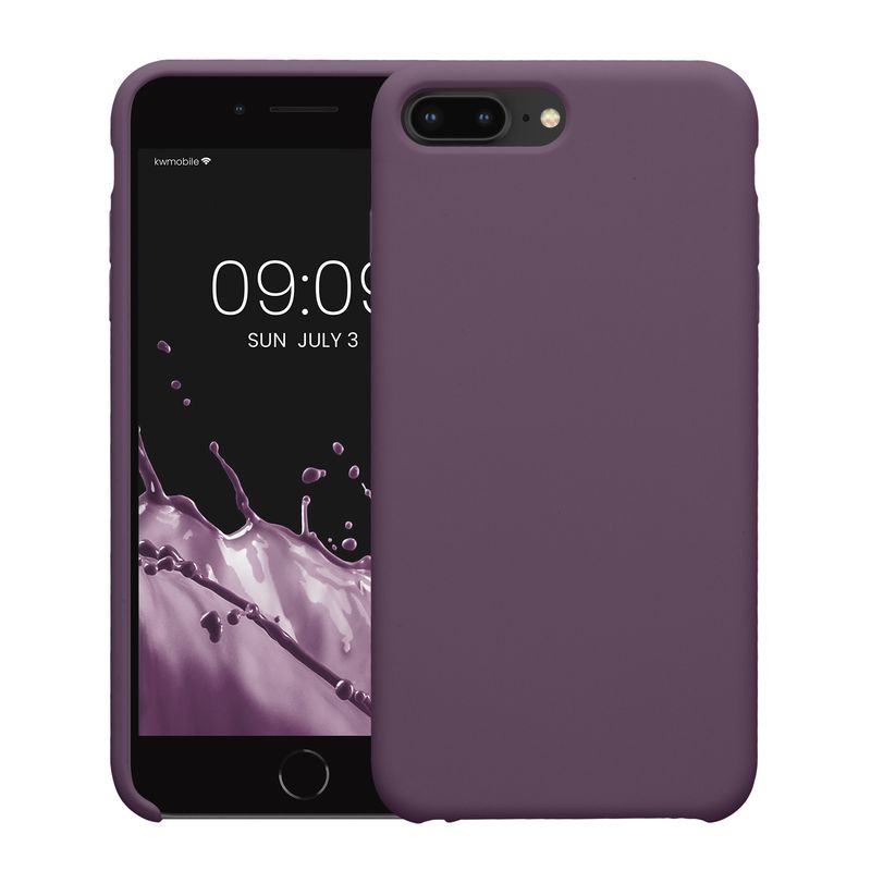Laptop, Telefoane si Tablete - Telefoane mobile si accesorii - Accesorii Telefoane - Huse telefoane - Husa Kwmobile pentru iPhone 7 Plus/8 Plus, incarcare wireless, silicon, mov - Infinity.ro