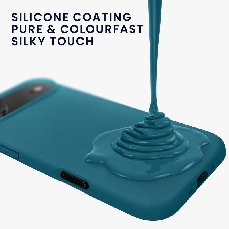Laptop, Telefoane si Tablete - Telefoane mobile si accesorii - Accesorii Telefoane - Huse telefoane - Husa Kwmobile pentru iPhone Air, anti-alunecare, silicon, turcoaz - Infinity.ro