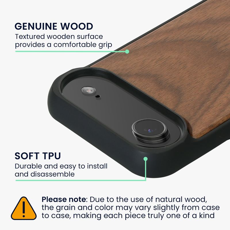 Laptop, Telefoane si Tablete - Telefoane mobile si accesorii - Accesorii Telefoane - Huse telefoane - Husa Kwmobile pentru iPhone Air, compatibilitate MagSafe, lemn, TPU, maro - Infinity.ro