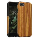 Laptop, Telefoane si Tablete - Telefoane mobile si accesorii - Accesorii Telefoane - Huse telefoane - Husa Kwmobile pentru iPhone SE (2022)/SE (2020)/8/7, anti-alunecare, lemn, TPU, maro - Infinity.ro