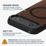 Laptop, Telefoane si Tablete - Telefoane mobile si accesorii - Accesorii Telefoane - Huse telefoane - Husa Kwmobile pentru iPhone Air, compatibilitate MagSafe, lemn, TPU, maro, negru - Infinity.ro