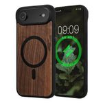 Laptop, Telefoane si Tablete - Telefoane mobile si accesorii - Accesorii Telefoane - Huse telefoane - Husa Kwmobile pentru iPhone Air, compatibilitate MagSafe, lemn, TPU, maro, negru - Infinity.ro
