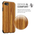 Laptop, Telefoane si Tablete - Telefoane mobile si accesorii - Accesorii Telefoane - Huse telefoane - Husa Kwmobile pentru iPhone SE (2022)/SE (2020)/8/7, anti-alunecare, lemn, TPU, maro - Infinity.ro