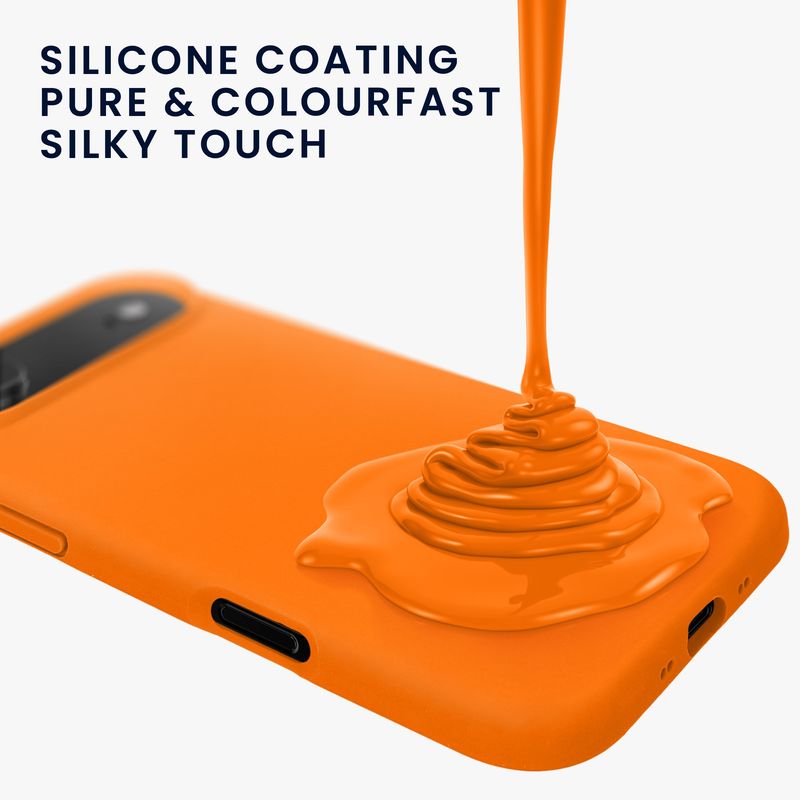 Laptop, Telefoane si Tablete - Telefoane mobile si accesorii - Accesorii Telefoane - Huse telefoane - Husa Kwmobile pentru iPhone Air, anti-alunecare, silicon, portocaliu - Infinity.ro