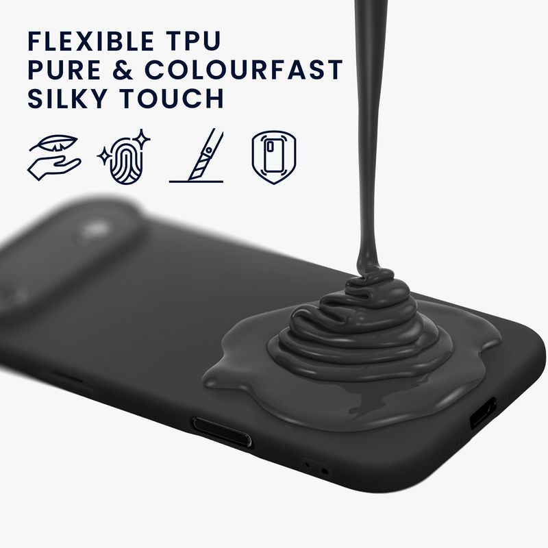 Laptop, Telefoane si Tablete - Telefoane mobile si accesorii - Accesorii Telefoane - Huse telefoane - Husa Kwmobile pentru iPhone Air, incarcare wireless, silicon, negru - Infinity.ro