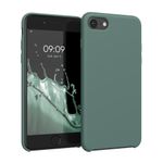 Laptop, Telefoane si Tablete - Telefoane mobile si accesorii - Accesorii Telefoane - Huse telefoane - Husa Kwmobile pentru iPhone SE (2022)/SE (2020)/8/7, incarcare wireless, silicon, verde - Infinity.ro