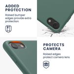 Laptop, Telefoane si Tablete - Telefoane mobile si accesorii - Accesorii Telefoane - Huse telefoane - Husa Kwmobile pentru iPhone SE (2022)/SE (2020)/8/7, incarcare wireless, silicon, verde - Infinity.ro