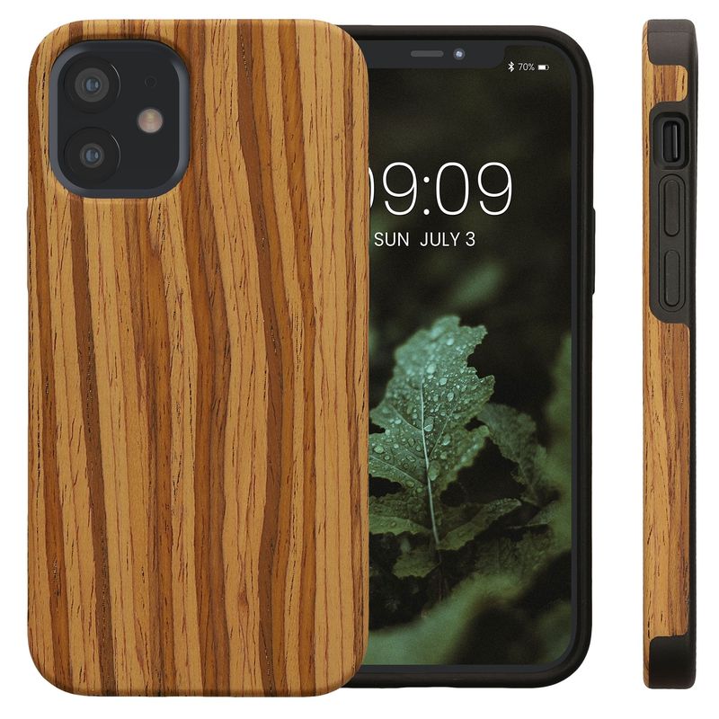 Laptop, Telefoane si Tablete - Telefoane mobile si accesorii - Accesorii Telefoane - Huse telefoane - Husa Kwmobile pentru iPhone SE (2022)/SE (2020)/8/7, anti-alunecare, protectie la socuri, lemn, TPU, maro - Infinity.ro