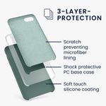 Laptop, Telefoane si Tablete - Telefoane mobile si accesorii - Accesorii Telefoane - Huse telefoane - Husa Kwmobile pentru iPhone SE (2022)/SE (2020)/8/7, incarcare wireless, silicon, verde - Infinity.ro