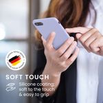 Laptop, Telefoane si Tablete - Telefoane mobile si accesorii - Accesorii Telefoane - Huse telefoane - Husa Kwmobile pentru iPhone SE (2022)/SE (2020)/8/7, incarcare wireless, anti-alunecare, silicon, mov - Infinity.ro