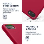 Laptop, Telefoane si Tablete - Telefoane mobile si accesorii - Accesorii Telefoane - Huse telefoane - Husa Kwmobile pentru iPhone SE (2022)/SE (2020)/8/7, incarcare wireless, silicon, rosu - Infinity.ro
