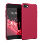 Laptop, Telefoane si Tablete - Telefoane mobile si accesorii - Accesorii Telefoane - Huse telefoane - Husa Kwmobile pentru iPhone SE (2022)/SE (2020)/8/7, incarcare wireless, silicon, rosu - Infinity.ro