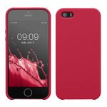Laptop, Telefoane si Tablete - Telefoane mobile si accesorii - Accesorii Telefoane - Huse telefoane - Husa Kwmobile pentru iPhone SE (generatia 1 (2016))/5/5S, incarcare wireless, anti-alunecare, silicon, roz - Infinity.ro