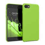 Laptop, Telefoane si Tablete - Telefoane mobile si accesorii - Accesorii Telefoane - Huse telefoane - Husa Kwmobile pentru iPhone SE (2022)/SE (2020)/8/7, incarcare wireless, anti-alunecare, silicon, verde - Infinity.ro