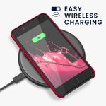Laptop, Telefoane si Tablete - Telefoane mobile si accesorii - Accesorii Telefoane - Huse telefoane - Husa Kwmobile pentru iPhone SE (2022)/SE (2020)/8/7, incarcare wireless, silicon, rosu - Infinity.ro