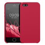 Laptop, Telefoane si Tablete - Telefoane mobile si accesorii - Accesorii Telefoane - Huse telefoane - Husa Kwmobile pentru iPhone SE (generatia 1 (2016))/5/5S, incarcare wireless, anti-alunecare, silicon, roz - Infinity.ro