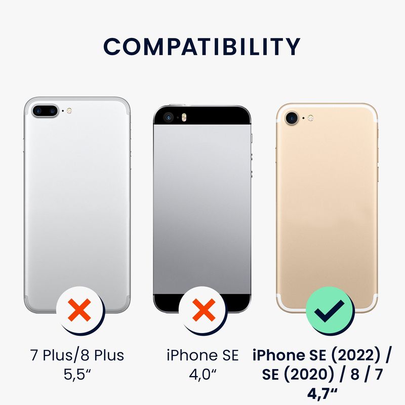 Laptop, Telefoane si Tablete - Telefoane mobile si accesorii - Accesorii Telefoane - Huse telefoane - Husa Kwmobile pentru iPhone SE (2022)/SE (2020)/8/7, incarcare wireless, anti-alunecare, silicon, turcoaz - Infinity.ro