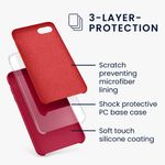 Laptop, Telefoane si Tablete - Telefoane mobile si accesorii - Accesorii Telefoane - Huse telefoane - Husa Kwmobile pentru iPhone SE (2022)/SE (2020)/8/7, incarcare wireless, silicon, rosu - Infinity.ro