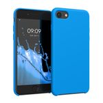 Laptop, Telefoane si Tablete - Telefoane mobile si accesorii - Accesorii Telefoane - Huse telefoane - Husa Kwmobile pentru iPhone SE (2022)/SE (2020)/8/7, incarcare wireless, silicon, albastru - Infinity.ro