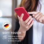 Laptop, Telefoane si Tablete - Telefoane mobile si accesorii - Accesorii Telefoane - Huse telefoane - Husa Kwmobile pentru iPhone SE (generatia 1 (2016))/5/5S, incarcare wireless, anti-alunecare, silicon, roz - Infinity.ro