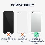 Laptop, Telefoane si Tablete - Telefoane mobile si accesorii - Accesorii Telefoane - Huse telefoane - Husa Kwmobile pentru iPhone SE (generatia 1 (2016))/5/5S, incarcare wireless, silicon, galben - Infinity.ro
